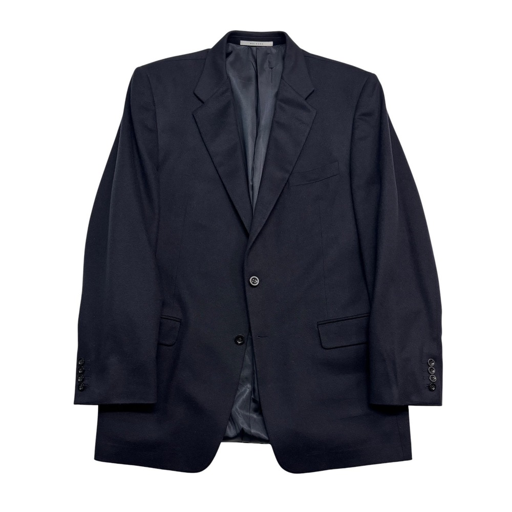 Hickey Freeman 44L Navy Blue Loro Piana 100% Cashmere Blazer Jacket Sport Coat